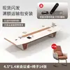 Mesa de conferencias de oficina pintada, mesa larga, diseño moderno y minimalista, juego de mesa y sillas para sala de conferencias, mesa larga para reuniones, mesa de capacitación para personal