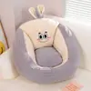 Nuevo Cojín de Terciopelo Rayado Oficina Dibujos Animados Cojín Semicerrado Sofá Tatami Cojín para Asiento Cojín para Silla de Estudiante
