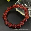 Pulsera Ins Estilo Étnico Mejor Amigo 10MM Más Vendida Hielo Agrietado Flor Estallada Cuentas Vidrio Cielo Estrellado Azul Marino Estilo Coreano