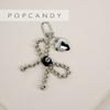 POPCANDY Coreia do Sul Pingente de Bolsa com Laço Pérola e Franja Chaveiro de Presente Fofo Corrente para Celular Produto Acabado
