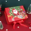 Caixas de Embalagem de Natal Transfronteiriças, Caixas de Embalagem Dobráveis de Uma Peça, Caixas de Presente Magnéticas com Tampa Flip-Top, Atacado de Fabricante