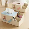 Caja de Pañuelos de Oso Linda, Caja de Pañuelos Linda con Resorte para Sala de Estar, Caja de Almacenamiento Creativa, Jabonera, Vaso para Enjuague Bucal