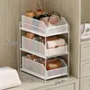 Organizador de almacenamiento de bolsas, estante con paneles divisores, vitrina, estante de múltiples niveles extraíble para ahorrar espacio para armario