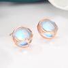 Yilu te ofrece un conjunto de collar y pulsera para mujer con aretes de alta gama de piedra lunar retro acompañados de una pequeña pulsera fresca.