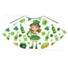 St Hecho a Medida de Fábrica. Capa Infantil Verde Estampada del Día de San Patricio, Capa de Disfraz de Atrezo para Actuación Estilo Europeo y Americano para Niños y Niñas