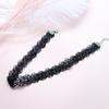 Colección 4 Cadena de Cuello TikTok Encaje Negro Collar CHOKER Cadena Corta para Clavícula Cadena de Lana Collar Moda