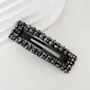 Presilha de Cabelo Triângulo Strass Tendência Versátil para Mulheres, Presilha Lateral de Testa Elegante e da Moda, Acessório de Cabelo Novo Estilo