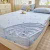 Funda de sábana de gasa de doble capa, una sola pieza, para uso doméstico, protector de colchón, adecuado para habitaciones de estudiantes, funda para cama individual, ropa de cama de alta calidad, estilo nuevo