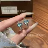 Atacado do Fabricante Anel de Cabacinha de Jade Azul Natural Xiaohongshu com Design Fresco, Cravejado em Prata S925