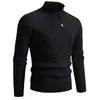 Nuevo Suéter Casual de Punto Jacquard Reversible para Hombre Otoño/Invierno 2026 Ropa de Punto Juvenil Camisa Básica para Hombre