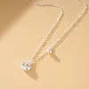 Collar de Plata de Ley S925 con Cuentas y Pepita de Plata para Mujer Versión Coreana Ins Exquisito Simple de Nicho Versátil Cadena para Clavícula que Atrae la Riqueza para Mujeres