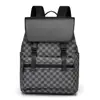 Mochila casual retro de cuadros para el día a día al por mayor, material de PVC, resistente al desgaste e impermeable, mochila para hombre, bolsa para laptop