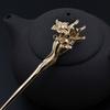 Cor-preservando ouro narciso flor ramo hairpin ramo hairpin 176mm antigos adereços acessórios cabelo pin material