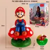 Super Mario Luigi Princesa Bowser Dinosaurio Monstruo Champiñón Gema Roja Gema Verde Orangután Modelo Adorno