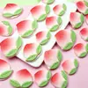 Decoraciones de adornos de pastel de rodajas de durazno hechas a mano de chocolate para celebraciones de cumpleaños de personas mayores, adornos para pastel de cumpleaños de rodajas de durazno grandes y pequeños