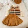 Ropa de finales de otoño para niñas timo 2026 nuevo estilo casual súper bonita chaleco de punto para bebé niña ropa de moda para niños moderno