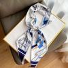 Bufanda de Seda Diagonal Estilo Nuevo Otoño 2026 Versión Coreana Estampada Versátil Bufanda para Cuello Correa para Bolso Diadema Larga para Mujeres