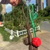Colgante de Llave de Doble Bola de PU Material de Microfibra de Cuero Bola Tejida Colgante de Bolso Tejido a Mano Bolso de Mujer Colorido