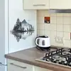 Cenário de Comércio Exterior Reflexo Silhueta de Alce Quarto Dormitório Decoração de Casa Adesivos de Parede Adesivos Atacado Autoadesivo Transfronteiriço