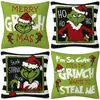 Capas de almofada de Natal outono e inverno transfronteiriças, capas de almofada de sofá, almofadas decorativas de linho estampadas, atmosfera de Natal no atacado