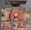 Alfombrilla de Ratón Extra Grande para Hombres y Mujeres, Alfombrilla Bidimensional Resistente a Manchas, Escritorio de Oficina Juego, Alfombrilla de Ratón E-Sports Anime Hatsune