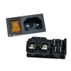 Producto Estándar de Seguridad, Enchufe de Enchufe Clase II, AC Dos en Uno, Certificación Estándar Coreano Kc, Enchufe con Interruptor Amarillo con Luz