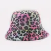 Sombrero de Pescador Color Leopardo de Celebridad de Internet para Otoño e Invierno Moda Versátil Sombrero de Cuenca Personalizado para Viaje Sombrero Cálido Cortavientos para Mujer