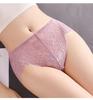 Verão das mulheres fino sexy renda sem costura de secagem rápida cintura média-alta respirável puro algodão antibacteriano feminino triângulo shorts