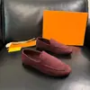Mocasines Slip-On Cosidos a Mano de Cuero Gamuzado Transfronterizos L Suela Ultra-Delgada Suave Slip-On Casuales para Hombre para Viajar al Trabajo y Ocio Comercio Exterior