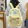 Mochila transparente estilo japonés ins de dibujos animados linda nueva, bolsa escolar de gran capacidad, mochila simple para estudiante de secundaria