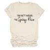 EU NÃO SOU MÁ, SOU PICANTE Camiseta Feminina Casual Fashionável de Gola Redonda e Manga Curta - Amazon Ebay Site Independente
