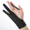Guantes de boceto artísticos antideslizantes de tres capas antisudor para tabletas de dibujo digital, logotipo personalizado del fabricante, guantes anti-toque accidental para pintar con un solo dedo