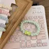 Cuerda para el pelo con lazo color Batido de Corazón de Niña Dulce Combinable para Todo Goma Elástica para el Pelo Accesorios para el Cabello Tocado