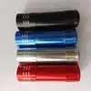 9 LEDs Luz Forte Detector de Dinheiro Falso Liga de Alumínio Lanterna Pequena Nove Luzes Presente 395 Luz Roxa Portátil Compacta Cura UV Agente Fluorescente