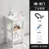 Mueble de baño de aluminio de pie con lavabo integrado, para apartamentos pequeños y balcones sencillos, con lavabo de cerámica integrado.