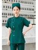 Ropa de trabajo médico de emergencia, pantalones de manga larga y manga corta, traje dividido, ropa quirúrgica verde oscuro corta para hombres y mujeres, ropa de enfermera
