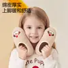 Pantuflas de Algodón para Niños y Niñas, Nuevo Estilo Otoño/Invierno, Ropa de Casa, Cubre Talón, Suela Antideslizante, Pantuflas de Velcro para Niñas