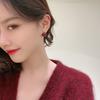 Aretes de Frijol de Acacia para Mujer Doble Cara Retro Estilo Hong Kong Elegantes Pendientes Simples Frijol Rojo Hebilla Redonda para Oreja Aretes Rojos Venta al por Mayor