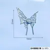 Accesorios para Uñas con Zirconia Incrustada de Cobre, Decoraciones para Uñas con Borla de Lazo Plateada, Decoraciones de Uñas Portátiles de Mariposa, Pedrería para Uñas