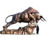 Fábrica de Talla en Cobre Warrui Venta al por Mayor Ornamentos de Toro de Cobre para Reclamación de Tierras al Aire Libre 23456m Escultura de Toro de Cobre Fundido Animales Simulados para Zonas Escénicas