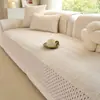 Cojín de Sofá Estilo Crema Todas las Estaciones Antideslizante Tacto de Alta Gama Cojín de Asiento de Sofá Set de Fundas de Sofá de Chenilla Almohadilla de Cubierta
