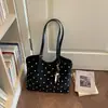 Bolso tote grande de mujer con estampado de lunares de moda estilo coreano, nuevo diseño 2026, elegante para el trabajo, de hombro y de mano
