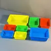Caja de Plástico Rectangular sin Tapa para Artículos Varios, Cesta de Almacenamiento para Tornillos, Caja de Almacenamiento Colorida para Jardín de Infancia, Marco Pequeño para Fichas de Juego