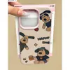 Patrón de Pintura al Óleo Perro Adecuado para Funda de Teléfono Móvil Apple 16Promax/15 14Plus Patrón de Lichi 13P Carcasa Suave 12 Anti-Caída 1