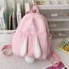 Nova Mochila Fofa de Orelhas de Coelho de Aparência Premium Mochila Escolar Pequena Infantil Mochila Pequena de Viagem para Estudante