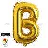 Globo Alfanumérico Mediano Dorado y Plateado de 32 pulgadas Decoración de Cumpleaños Papel de Aluminio Fiesta de Bodas Set de Película de Aluminio Arreglo Globo