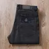 Estación europea verano lino puro holgado transpirable para hombre lavado de alta gama cinco bolsillos finos de negocios rectos casuales pantalones