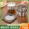 Acero Inoxidable 304 Pequeño Vaporizador Doméstico Mini Arrocera Vaporera Vaporera de Arroz Rejillas de Soporte para Cocinar al Vapor Cesta de Drenaje Crujiente