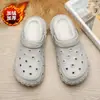 Pantuflas de invierno para hombre, de felpa y algodón para exteriores, cálidas, gruesas, antideslizantes, con una sensación cómoda, de suela gruesa, zapatos de algodón medio cubiertos para hombre