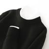 Suéter de Invierno 100% Lana Pura para Hombre Cuello Redondo 7 Agujas Grueso Suéter Jersey Suelto Cálido Cachemira Tejido Camiseta Base